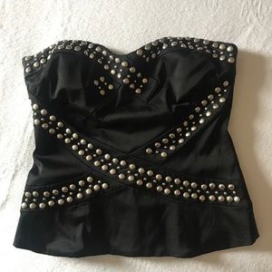 Strapless embellished corset